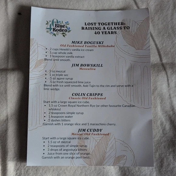 Blue Rodeo VIP Concert Swag - Picture 10 of 10